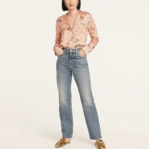 J. Crew High-rise full-length '90s classic-straight jean in Holly wash 32